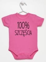 sto procent szczęścia body z krótkim rękawem kolor ciemny rózowy 058