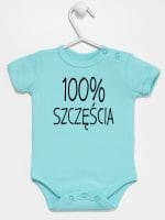 sto procent szczęścia body z krótkim rękawem kolor miętowy 058