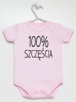 sto procent szczęścia body z krótkim rękawem kolor różowy 058