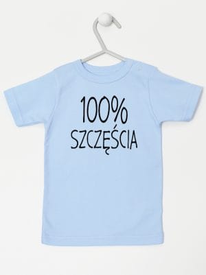 sto procent szczęścia koszulka z krótkim rękawem kolor błękitny 058