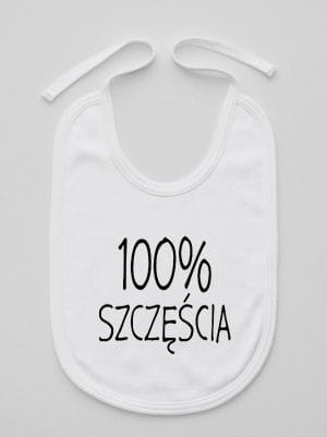 sto procent szczęścia śliniak niemowlęcy kolor biały 058