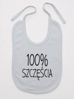 sto procent szczęścia śliniak niemowlęcy kolor szary 058