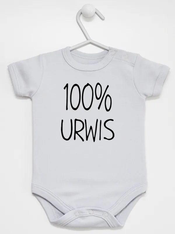 sto procent urwis body z krótkim rękawem kolor szary 059