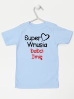 super wnusia babci z imieniem koszulka z krótkim rękawem kolor błękitny 095