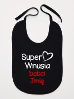 super wnusia babci z imieniem śliniak niemowlęcy kolor czarny 095