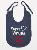 super wnusia babci z imieniem śliniak niemowlęcy kolor granatowy 095