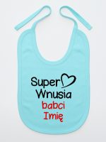 super wnusia babci z imieniem śliniak niemowlęcy kolor miętowy 095