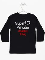 super wnusia dziadka z imieniem koszulka z długim rękawem kolor czarny 094 super wnusia dziadka z imieniem koszulka z długim rękawem kolor czarny 094