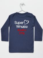 super wnusia dziadka z imieniem koszulka z długim rękawem kolor granatowy 094 super wnusia dziadka z imieniem koszulka z długim rękawem kolor granatowy 094