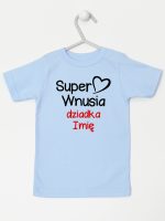 super wnusia dziadka z imieniem koszulka z krótkim rękawem kolor błękitny 094 super wnusia dziadka z imieniem koszulka z krótkim rękawem kolor błękitny 094
