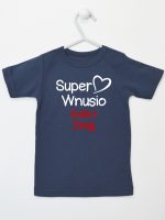 super wnusio babci z imieniem koszulka z krótkim rękawem kolor granatowy 097