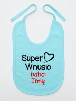 super wnusio babci z imieniem śliniak niemowlęcy kolor miętowy 097