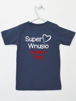 super wnusio dziadka z imieniem koszulka z krótkim rękawem kolor granatowy 096