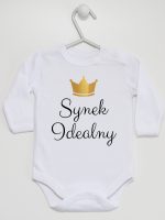synek indealny z koroną body z długim rękawem kolor biały 246