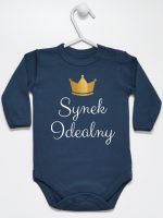 synek indealny z koroną body z długim rękawem kolor granatowy 246