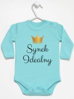 synek indealny z koroną body z długim rękawem kolor miętowy 246