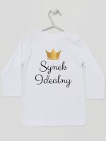 synek indealny z koroną koszulka z długim rękawem kolor biały 246 synek indealny z koroną koszulka z długim rękawem kolor biały 246