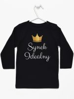 synek indealny z koroną koszulka z długim rękawem kolor czarny 246 synek indealny z koroną koszulka z długim rękawem kolor czarny 246
