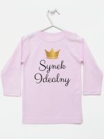 synek indealny z koroną koszulka z długim rękawem kolor różowy 246 synek indealny z koroną koszulka z długim rękawem kolor różowy 246