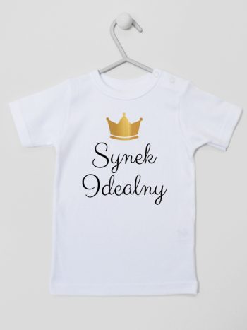 synek indealny z koroną koszulka z krótkim rękawem kolor biały 246
