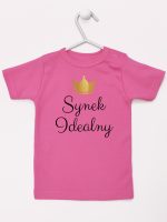 synek indealny z koroną koszulka z krótkim rękawem kolor ciemny różowy 246 synek indealny z koroną koszulka z krótkim rękawem kolor ciemny różowy 246