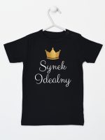 synek indealny z koroną koszulka z krótkim rękawem kolor czarny 246 synek indealny z koroną koszulka z krótkim rękawem kolor czarny 246