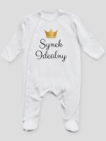 synek indealny z koroną pajacyk śpioszek ze stópkami 246