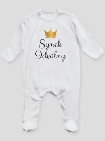 synek indealny z koroną pajacyk śpioszek ze stópkami 246