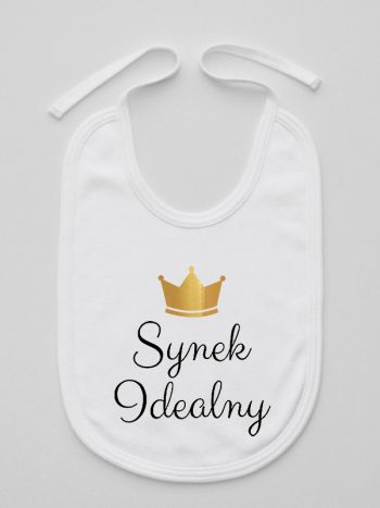 synek indealny z koroną śliniak niemowlęcy kolor biały 246