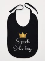 synek indealny z koroną śliniak niemowlęcy kolor czarny 246
