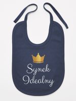synek indealny z koroną śliniak niemowlęcy kolor granatowy 246