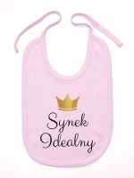 synek indealny z koroną śliniak niemowlęcy kolor różowy 246