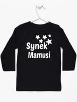 synek mamusi z gwiazdkami koszulka z długim rękawem kolor czarny 069