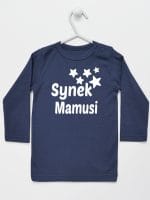 synek mamusi z gwiazdkami koszulka z długim rękawem kolor granatowy 069