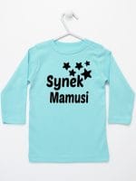 synek mamusi z gwiazdkami koszulka z długim rękawem kolor miętowy 069