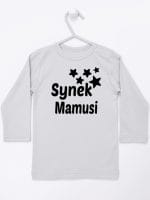 synek mamusi z gwiazdkami koszulka z długim rękawem kolor szary 069