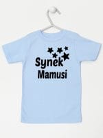 synek mamusi z gwiazdkami koszulka z krótkim rękawem kolor błękitny 069