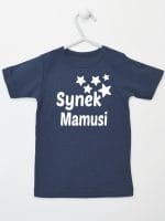 synek mamusi z gwiazdkami koszulka z krótkim rękawem kolor granatowy 069