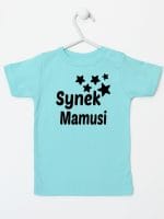 synek mamusi z gwiazdkami koszulka z krótkim rękawem kolor miętowy 069