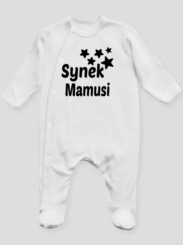 synek mamusi z gwiazdkami pajacyk śpioszek ze stópkami 069