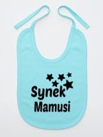 synek mamusi z gwiazdkami śliniak niemowlęcy kolor miętowy 069 synek mamusi z gwiazdkami śliniak niemowlęcy kolor miętowy 069