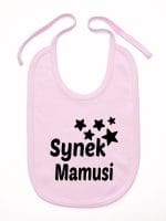 synek mamusi z gwiazdkami śliniak niemowlęcy kolor różowy 069 synek mamusi z gwiazdkami śliniak niemowlęcy kolor różowy 069