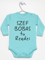 szef bobas tu rządzi body z długim rękawem kolor miętowy 247 szef bobas tu rządzi body z długim rękawem kolor miętowy 247