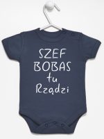 szef bobas tu rządzi body z krótkim rękawem kolor granatowy 247 szef bobas tu rządzi body z krótkim rękawem kolor granatowy 247