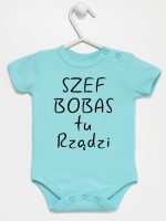 szef bobas tu rządzi body z krótkim rękawem kolor miętowy 247 szef bobas tu rządzi body z krótkim rękawem kolor miętowy 247