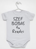 szef bobas tu rządzi body z krótkim rękawem kolor szary 247 szef bobas tu rządzi body z krótkim rękawem kolor szary 247