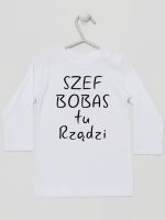 szef bobas tu rządzi koszulka z długim rękawem kolor biały 247 szef bobas tu rządzi koszulka z długim rękawem kolor biały 247