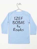 szef bobas tu rządzi koszulka z długim rękawem kolor błękitny 247 szef bobas tu rządzi koszulka z długim rękawem kolor błękitny 247