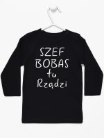 szef bobas tu rządzi koszulka z długim rękawem kolor czarny 247 szef bobas tu rządzi koszulka z długim rękawem kolor czarny 247