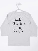 szef bobas tu rządzi koszulka z długim rękawem kolor szary 247 szef bobas tu rządzi koszulka z długim rękawem kolor szary 247